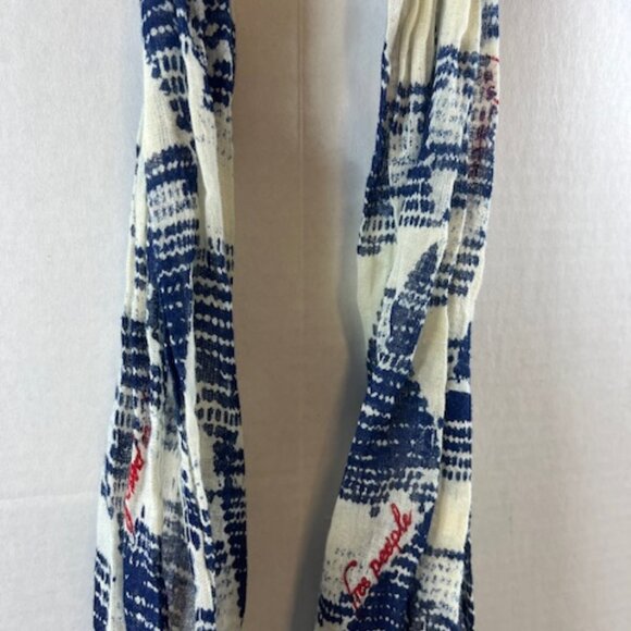 Free People Reusable Bag Gauze Linen Geometric Print Hobo Tote One Strap - Picture 4 of 9